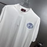 Gucci 26SS Fashion Embroidery GG T-shirt Unisex Casual 7A Antibacterial Short Sleeve