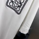 Loewe 26SS Fashion Embroidery LogoT girl Unisex Casual Loose Short Sleeve
