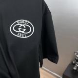 Gucci 26SS Fashion Embroidery GG T-shirt Unisex Casual 7A Antibacterial Short Sleeve