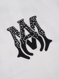 Amiri Fashion Hot Diamond Logo Round Neck T-shirt Unisex Casual Loose Short Sleeve