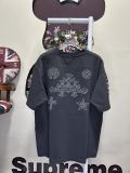 Chrome Hearts 26SS Fashion Embroidered Cross T-shirt Unisex Casual Loose Short Sleeve