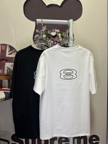 Balenciaga 26SS Fashion Embroidered Logo T-shirt Unisex Casual Loose Short Sleeve