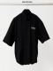Balenciaga Coupe Classic Cola Logo Printed Oversize Short Sleeve Shirt