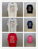 Versace Fashion Logo Printed Round Neck T-shirt Unisex Casual Versatile Short Sleeve