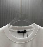 Versace Fashion Logo Printed Round Neck T-shirt Unisex Casual Versatile Short Sleeve