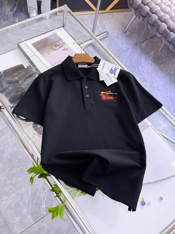 Burberry 26SS Classic Embroidered War Horse Short Sleeve Polo Shirt