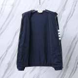 Thom Browne Couple Classic Four Bar Stripe Thin Sunscreen Coat