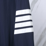 Thom Browne Couple Classic Four Bar Stripe Thin Sunscreen Coat