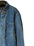 Chrome Hearts high street patch cross washed denim jacket