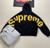 Supreme Couple Classic Fashion Embroidery Logo Zip Hooded Sweatshirt