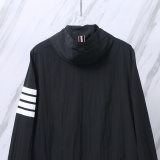 Thom Browne Couple Classic Four Bar Stripe Thin Sunscreen Coat
