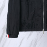 Thom Browne Couple Classic Four Bar Stripe Thin Sunscreen Coat