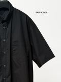 Balenciaga Coupe Classic Logo Printed Oversize Short Sleeve Shirt