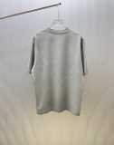 Fendi Fashion Logo Printed Round Neck T-shirt Unisex Casual Washed Short Sleeve