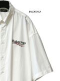 Balenciaga Coupe Classic Cola Logo Printed Oversize Short Sleeve Shirt
