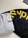 Supreme Couple Classic Fashion Embroidery Logo Zip Hooded Sweatshirt