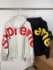 Supreme Couple Classic Fashion Embroidery Logo Zip Hooded Sweatshirt