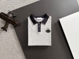Moncler 26SS Fashion Embroidered Logo Knitted Short Sleeve Color Contrasting Polo Shirt