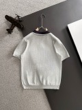 Moncler 26SS Fashion Embroidered Logo Knitted Short Sleeve Color Contrasting Polo Shirt