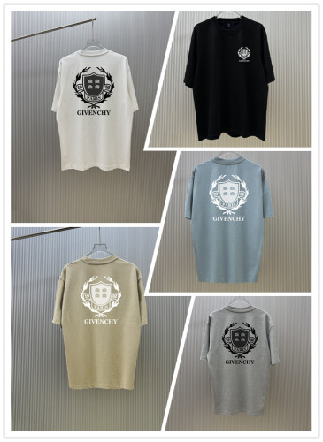 Givenchy Classic Logo Printed Round Neck T-shirt Unisex Casual Versatile Short Sleeve