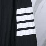 Thom Browne Couple Classic Four Bar Stripe Thin Sunscreen Coat