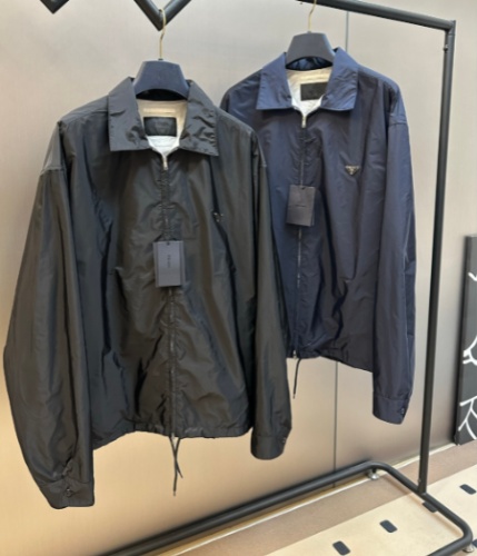 Prada Classic Logo Waterproof Collar Jacket Casual Versatile Coat
