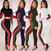 women fashion hooded top and pencil pants two piece set outfits WNAK8677