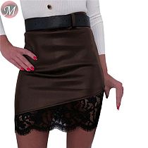 new casual sexy skirt hot selling lace splicing zipper Fashion skirt women clothing