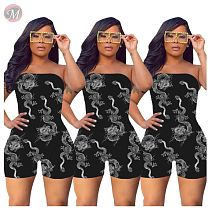 0060603 Lowest price Summer sexy off the shoulder Ladies Jump Suit Basic Bodysuits Women One Piece Short Jumpsuits And Rompers