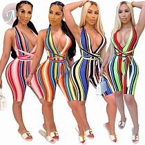 Hot Sell Ladies Summer Draped Solid Women Stacked Bodycon Bodysuits One Piece Jumpsuits And Rompers