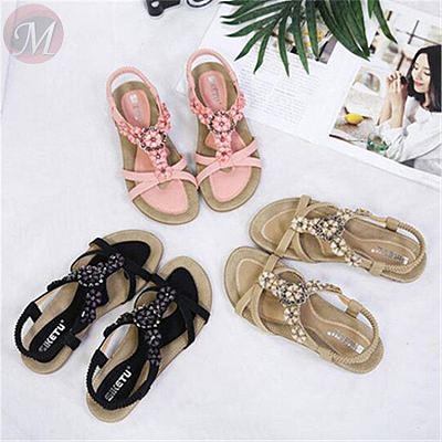 Hot selling fashion Europe and the United States flat bottom clip foot new summer women sandals