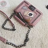 Hot sale 2020 PU women crossbody bag hotselling patches chains handbag square tote bag for women