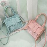 2020 Hot sale transparent pvc see through mini purse hand bag plastic leather ladies designer handbags