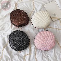 New 2020 European and American Ladies Fashion Shoulder Sequin Shell Phone Crossbody Bag
