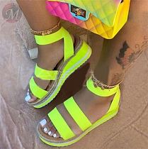 New style 2020 summer fashion casual all match wedge heel high platform womens high heels shoes