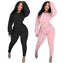 Fashion Casual 2020 Fall New Solid Color Long Sleeve Draped Jumpsuit Women One Piece Jumpsuits And Rompers