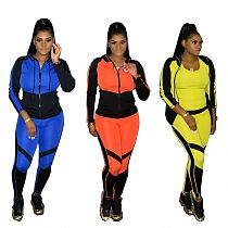 Newest Design Fall Hoodie Zipper Sports Wear Tracksuit 2020 Womens 2 piece Two Piece Set Women Clothing