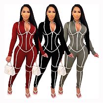 Best Seller 2020 New Arrival  Women Long Sleeve One Piece Jumpsuits And Rompers Fall Clothing For Women