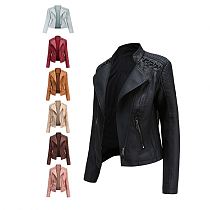Best Seller Zipper Cool Women's Winter Clothing Ladies Biker 2020 Short Jackets And Coats Women Leather Coat