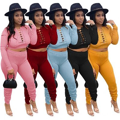 0121501 Winter Two Piece Set Women Clothing 2020 2 Piece Outfit Set Clothing