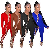 Best Style Lacing Sexy Outfits 2021 Fashion Clothes Women Jumpsuit One Piece Jumpsuits Women Bodycon Rompers