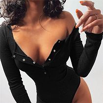 New Arrival Long Sleeves Stretchy 2021 Sexy Women Bodysuits One Piece Jumpsuits Women Jumpsuits And Rompers