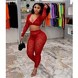 Latest Design Crop Top Lace Sexy Lady Fashionable Womens 2 Piece Set Women Sets Two Piece