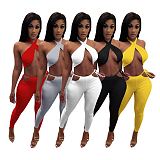 MOEN Best Design Halter Crop Top Sexy New Clothing Kadin setleri Womens 2021 Two Piece Set Women 2 Piece Set