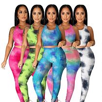 MOEN Best Price Tie Dye Fashionable Zweiteiliges Set 2 Piece 2021 Two Piece Short Set Women Clothing Sets