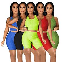 MOEN Hot Selling Sleeveless Sports set di due pezzi Two Piece Short 2 Piece Set 2021 Sets Womens Clothing