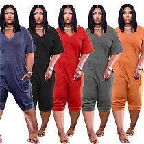 MOEN High Quality Solid Color Loose Wear Bayan giyim Women One Piece Jumpsuits And Rompers Women Jumpsuit