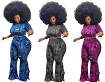 MOEN Latest Design Trendy Clothes Stretchy Frauen setzt 2 Piece Set Women Clothing Plus Size Two Piece
