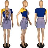1042106 Best Seller Women Clothes 2021 Summer Outfits Two Piece Skirt Set