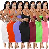 1042101 Best Seller Women Clothes 2021 Summer Outfits Two Piece Skirt Set